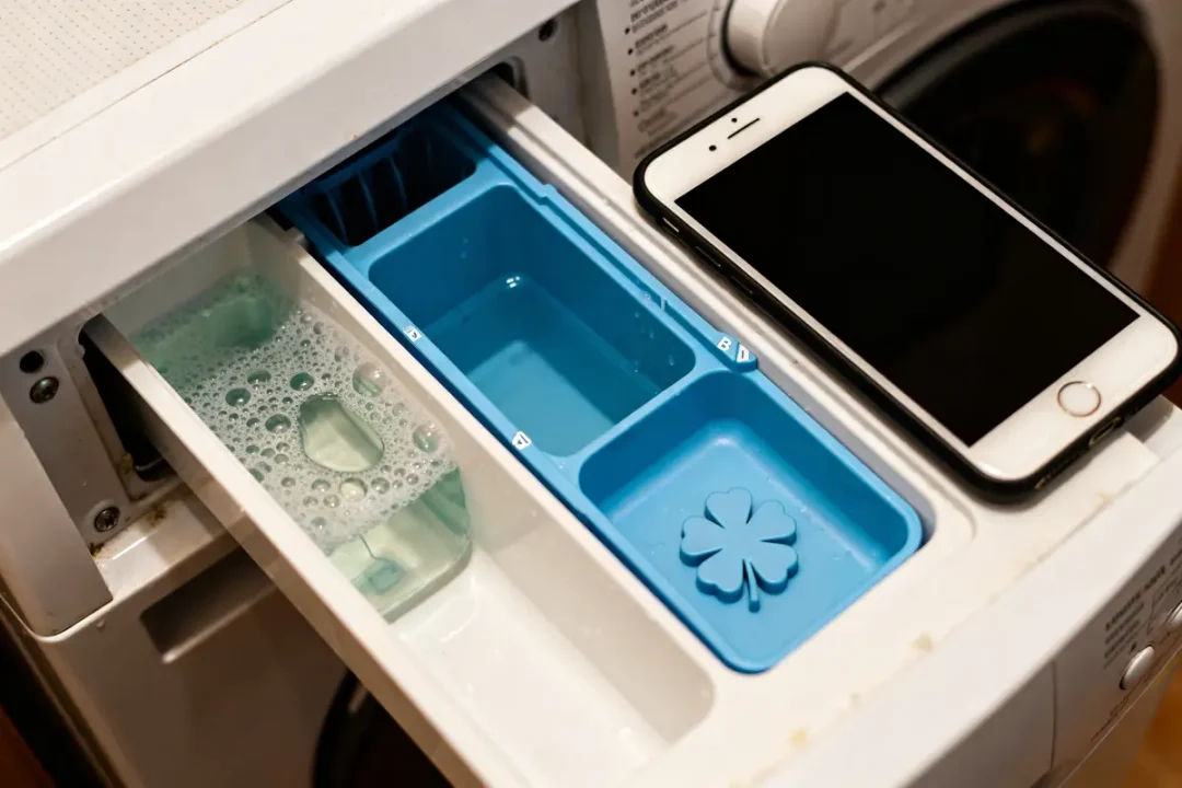 Compartiments machine à laver pour savoir où mettre la lessive dans la machine
